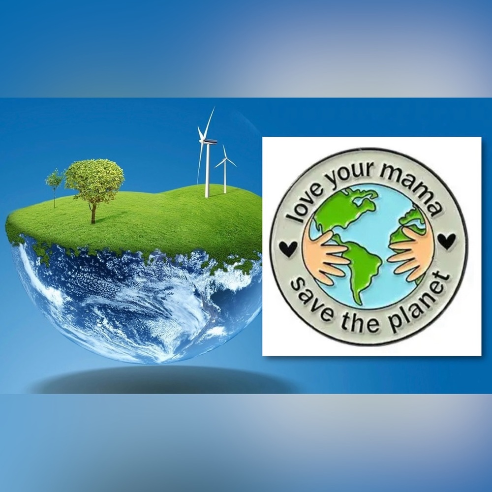 $2 EARTH PIN/BROOCH. ENAMEL/METAL. NEW. $2 WITH ANY $10 ORDER OR MORE